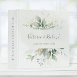 Eucalyptus Greenery Gold Leaves Elegant Wedding Binder<br><div class="desc">Beautiful wedding album featuring watercolor eucalyptus and gold leaves.</div>