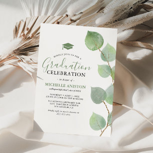 Eucalyptus Greenery Graduation Party Invitation