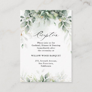 Eucalyptus Greenery Gum Botanical Reception Enclosure Card