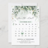 Eucalyptus Greenery Gum Botanical Rustic Calendar