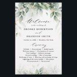 Eucalyptus Greenery Gum Botanical Wedding Program<br><div class="desc">Elegant and modern spring / midsummer botanical wedding program features a bouquet of soft watercolor greenery lush green leaves / botanical leaves / eucalyptus and gold glitter dust . Please find more matching designs and variations from my "blissweddingpaperie" store. And feel free to contact me for further customization or matching...</div>