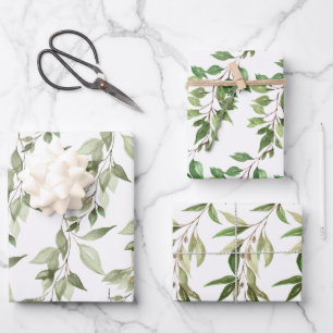 Eucalyptus Greenery Hanging Vines Wrapping Paper Sheet