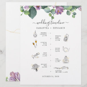 Eucalyptus Greenery Icon Wedding Itinerary Program