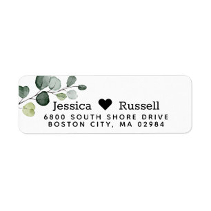 Eucalyptus Greenery Leaves Return Address