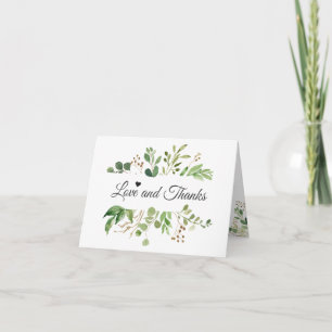 Eucalyptus Greenery Love and Thanks Card