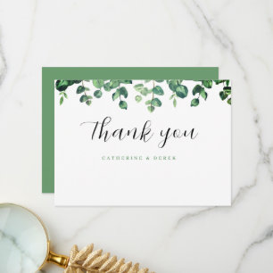 Eucalyptus Greenery Mariage Merci cartes