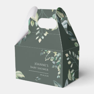 Eucalyptus Greenery Modern Baby Shower Favor Box
