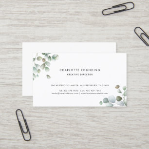 Eucalyptus Greenery Modern Creative Business Card
