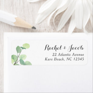 Eucalyptus Greenery Modern Script Wedding