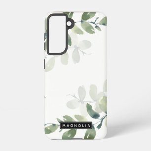 Eucalyptus Greenery Personalized Name Monogram Samsung Galaxy Case