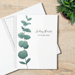 Eucalyptus Greenery Planner<br><div class="desc">This elegant Planner is decorated with a single watercolor eucalyptus spray.
Customize it with your name and year.
Use the Design Tool to change the text size,  style,  or colour. 
Because we create our artwork you won't find this exact image from other designers.
Original Watercolor © Michele Davies.</div>