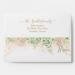 Eucalyptus Greenery Return Address Envelope