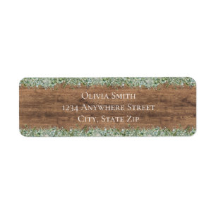 Eucalyptus Greenery Return Address Label   Rustic