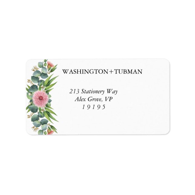 Eucalyptus  Greenery Return Address Label Supplies (Front)