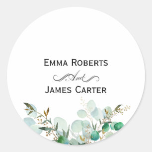 Eucalyptus Greenery Round Sticker