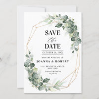 Eucalyptus Greenery Rustic Geometric Wedding