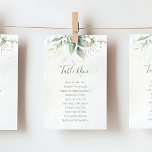 Eucalyptus Greenery Seating Chart Table Plan<br><div class="desc">Surround your wedding guests with the essence of nature with this enchanting seating chart. Featuring a soft, ethereal palette of greens and a graceful botanical design with eucalyptus branches, this seating chart evokes a sense of serenity and growth. Easy to personalize, it guides your loved ones to their seats while...</div>