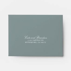 Eucalyptus Greenery Self Addressed Wedding RSVP Envelope