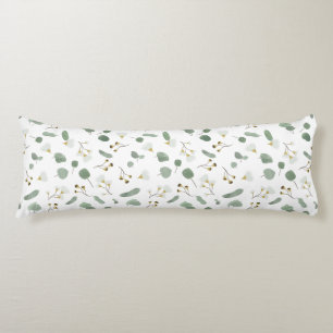 Eucalyptus Greenery Silver Dollar Gum Blossoms  Body Pillow