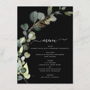 Eucalyptus Greenery Succulent Elegant Modern Menu