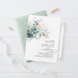 Eucalyptus Greenery Succulents Rose Gold Wedding Invitation<br><div class="desc">Romantic elegant and unique rose gold greenery and succulents wedding invitations</div>