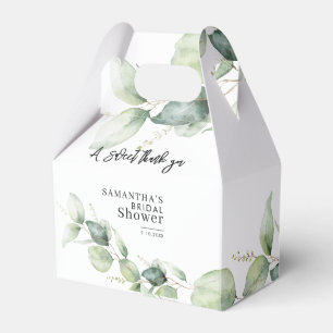 Eucalyptus Greenery Sweet Thank You Bridal Shower Favor Box