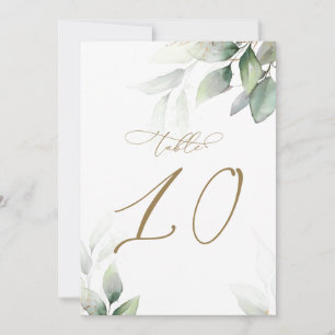 Eucalyptus Greenery Table 10 Wedding Table Number