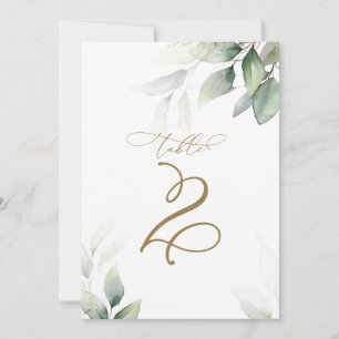 Eucalyptus Greenery Table 2 Wedding Table Number