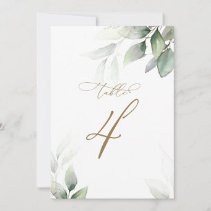 Eucalyptus Greenery Table 4 Wedding Table Number