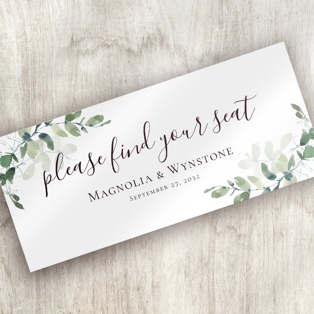 Eucalyptus Greenery Table Seating Header Card (Creator Uploaded)