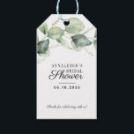 Eucalyptus Greenery Thank You Bridal Shower Gift Tags<br><div class="desc">Get your guests in the greenery spirit with these eucalyptus botanical greenery bridal shower gift tags. With a minimalistic design featuring lush foliage and script typography, these tags are sure to wow your guests. They are the perfect way to say thank you for being part of your special day. Delight...</div>
