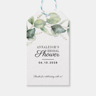 Eucalyptus Greenery Thank You Bridal Shower Gift Tags