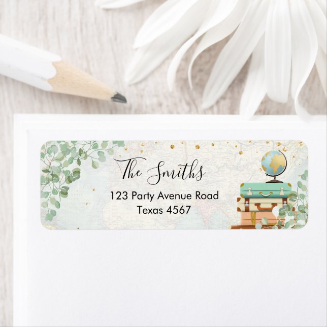 Eucalyptus Greenery Travel Douche Adresse de retou (En situation)