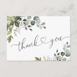 Eucalyptus Greenery Watercolor Thank You Card