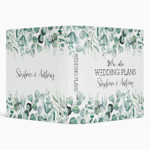 Eucalyptus Greenery Watercolor Wedding Binder