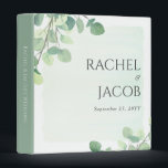 Eucalyptus Greenery Watercolor Wedding Photo Binder<br><div class="desc">This wedding design features pretty painted, watercolor eucalyptus branches on a watercolor muted green background. Click the customize button for more flexibility in modifying the text. Variations of this design, different paper types, as well as coordinating products are available in our shop, zazzle.com/store/doodlelulu. Contact us if you need this design...</div>
