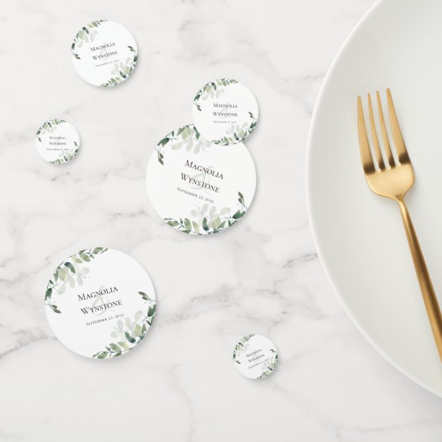 Eucalyptus Greenery Wedding Confetti (Group)