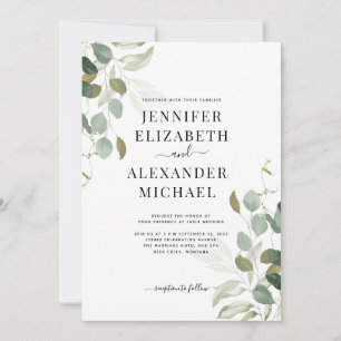 Eucalyptus Greenery Wedding Invitation