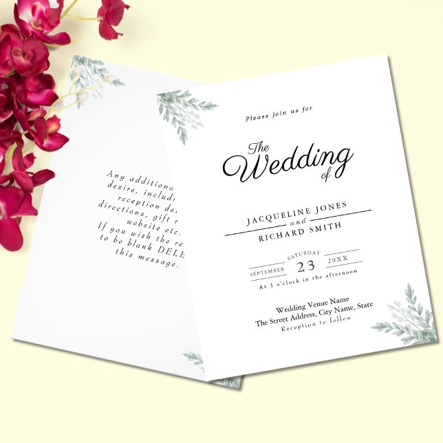 Eucalyptus Greenery Wedding Invitation (Creator Uploaded)