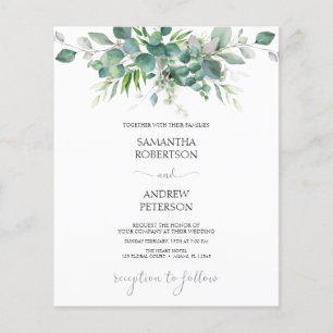 Eucalyptus Greenery Wedding Invitation
