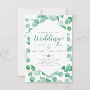 Eucalyptus Greenery Wedding Invite Envelope SMALL
