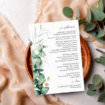 Eucalyptus Greenery Wedding Itinerary And Welcome<br><div class="desc">Get ready to be mesmerized by our breathtaking greenery wedding suite! Featuring exquisite illustrations of eucalyptus leaves and complemented by striking elegant calligraphy, this suite is the ultimate finishing touch for your enchanting garden-themed wedding. If you're looking for something extra or have a special request in mind, don’t hesitate to...</div>