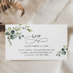 Eucalyptus Greenery Wedding Online RSVP Cards<br><div class="desc">Designed to coordinate with our Boho Greenery wedding collection,  this customizable business card size online RSVP card,  features watercolor greenery leaves with calligraphy graphic text,  paired with a classy serif in black. Matching items available.</div>