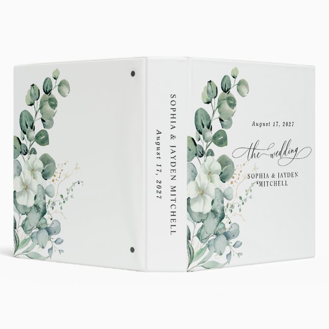 Eucalyptus Greenery Wedding Program Binder (Background)