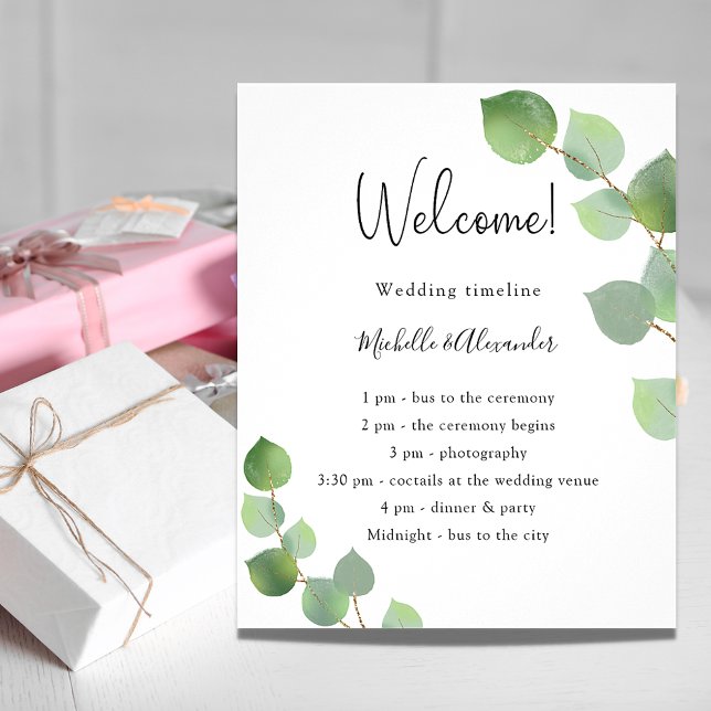Eucalyptus greenery wedding program budget (Creator Uploaded)