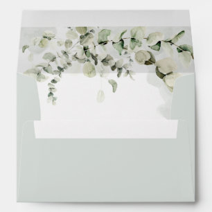 Eucalyptus Greenery Wedding Return Address Envelope