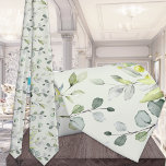 Eucalyptus Greenery Wedding Sage Green Tie<br><div class="desc">Neck Ties for Tuxedo Royale by Leonbience. This tie features a watercolor painted collection of various eucalyptus sprigs and vines.</div>