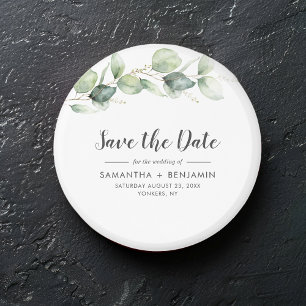 Eucalyptus Greenery Wedding Save the Date Magnet