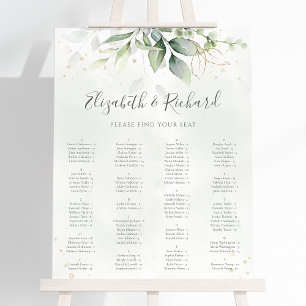Eucalyptus Greenery Wedding Seating Chart