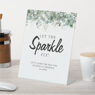Eucalyptus Greenery Wedding sparkler sign